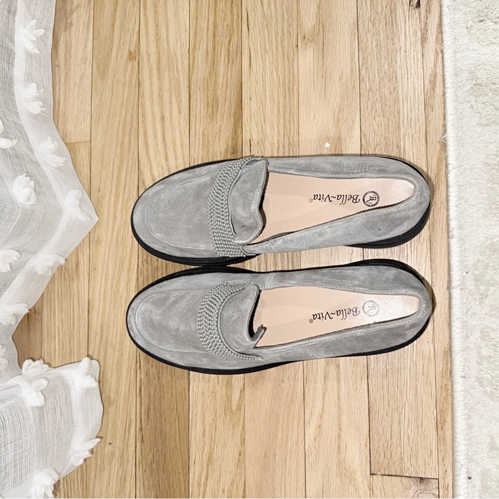 Gray Suede Loafers size 8.5